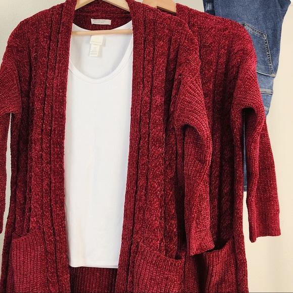 ⭐️Last L — Chenille Chunky Knit Open Cardigan - Picture 6 of 7